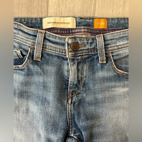 Pilcro and the Letterpress Distressed Blue Slim Jeans - Picture 3 of 5